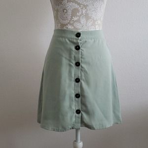 Papaya Button Front Mini Skirt M